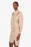 Jonathan Simkhai Taupe Wool-Blend Knit Ribbed Sweater + Midi Skirt Set Size XS/S