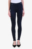 Pre-loved Chanel™ Navy Suede High-Rise Leggings Size 34