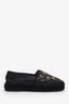 Pre-loved Chanel™ Black Leather CC Logo Espadrilles Size 37C