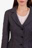 Loro Piana Black/White Cashmere Button Down Jacket Size 42