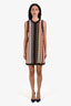 Missoni Brown/Multi Sleeveless Zigzag Sweater Mini Dress with Slip Size M