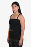 Gucci Black Wool Ribbed Buckle Tube Top Size XL