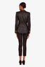 Smythe Black Cotton Patterned Velvet Detailed Suit Size 00 or 2