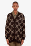 Gucci Tan/Brown Monogram Reversible Button Up Cardigan Size M