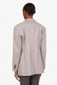 Brunello Cucinelli Grey Wool Monili Bead Embellished Blazer Size 46