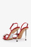 Jacquemus Red Leather 'Les Sandales Regalo Hautes' Heels Size 40