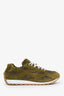 Bottega Veneta Green Suede Mesh 'Orbit' Sneaker Size 38