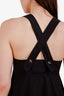 Theory Black Cotton Button Cross-Back Mini Dress Size 2
