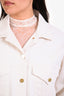Frame Cream Denim Oversized Jacket Size M