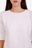 Pre-loved Chanel™ 2005 White Cotton Blend Short Sleeve Knit Top Size 44