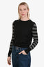 3.1 Phillip Lim Dark Grey Wool Striped Long Sleeve Shirt Size XS