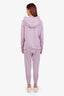 Nili Lotan Purple Cotton Hoodie + Sweatpant Set Size XS
