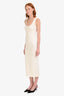 Reformation Cream Cotton Sleeveless Fitted Maxi Dress Estimated Size S