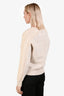 Burberry Cream Cotton Blend Knit Crewneck Sweater Size S