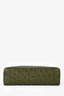 Loro Piana Green Ostrich Leather Extra Pocket L19 Top Handle