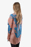 Dries Van Noten Pink/Blue Floral Print Long Sleeves Top Size 36