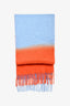 Acne Studios Blue/Red Alpaca Mohair Blend Scarf