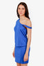 Ralph Lauren Blue Asymmetric Sleeve Drop Waist Dress Size 6