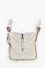 Loewe White Grained Leather Compact 'Hammock' Bag