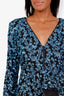 Self-Portrait Blue Sequin Long Sleeve Mini Dress Size 6