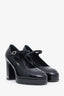Pre-loved Chanel™ Black Lambskin Patent Cap Toe Mary Jane Heels Size 37