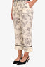 Twinset White/Black Floral Printed Palazzo Pants Size 44