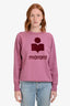 Isabel Marant Etoile Pink Cotton Logo Sweatshirt Size 42
