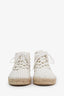 Celine White Leather Braided Espadrille Sneakers Size 35
