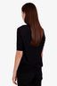 Prada Navy Virgin Wool Sheer Short Sleeve Sweater Size 42