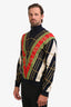 Gucci Blue/Green Metallic GG Knit Bomber Jacket Size M Mens