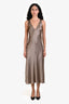 Frame Taupe Silk 'Savannah' Sleeveless Dress Size M