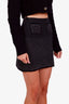 Prada Black Wool Cashmere Mini Skirt Size 38