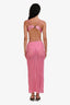 PatBO Pink Knit Cut Out Beach Dress Size S