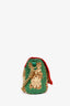Gucci 2019 Raffia Pink/Green Trimmed Marmont Bag
