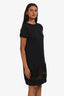 Sacai Luck Black/Navy Striped Short Sleeve Dress Size 3