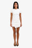 Ganni White Wrap Denim Miniskirt Size 34