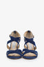 Jimmy Choo Blue Lizard Strappy Heels Size 39.5