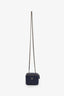 Pre-loved Chanel™ 2023 Caviar Leather Navy Mini Vanity Case with Chain