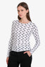 Marine Serre White Second Skin Moon Top Size S