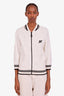Louis Vuitton White/Black Three-Quarter Sleeve Striped Jacket