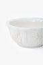 Christian Dior White Porcelain Embossed Floral Cereal Bowls Set of 2