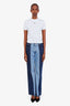 Rentrayage Blue Two Tone Denim Straight Leg Jeans Size XS