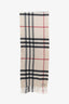 Burberry Black/White Check Cashmere Scarf