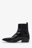 Bottines pointues en cuir verni noir Anine Bing, pointure 39