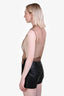 Dries Van Noten Blush Silk Crystal Embroidered Sleeveless Top Size S