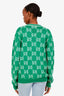 Gucci Green Cotton GG Intarsia Cardigan Size L