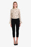 Max Mara Black Cotton Tapered Cropped Trousers Size 8