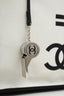 Pre-loved Chanel™ 2014 15 White/Black Canvas 5x5 Small Tote