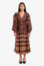 Ulla Johnson Orange/Black Patterned Serephina Dress Size 2