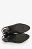 Pre-loved Chanel™ 2018 Black Leather Canvas Interlocking CC Logo Boots Size 38